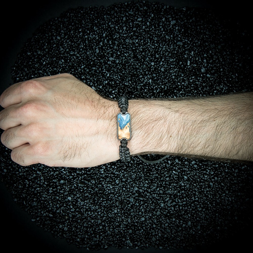 Bracelet Bewood Unique 4 Elements - Air Cotton Black (2)