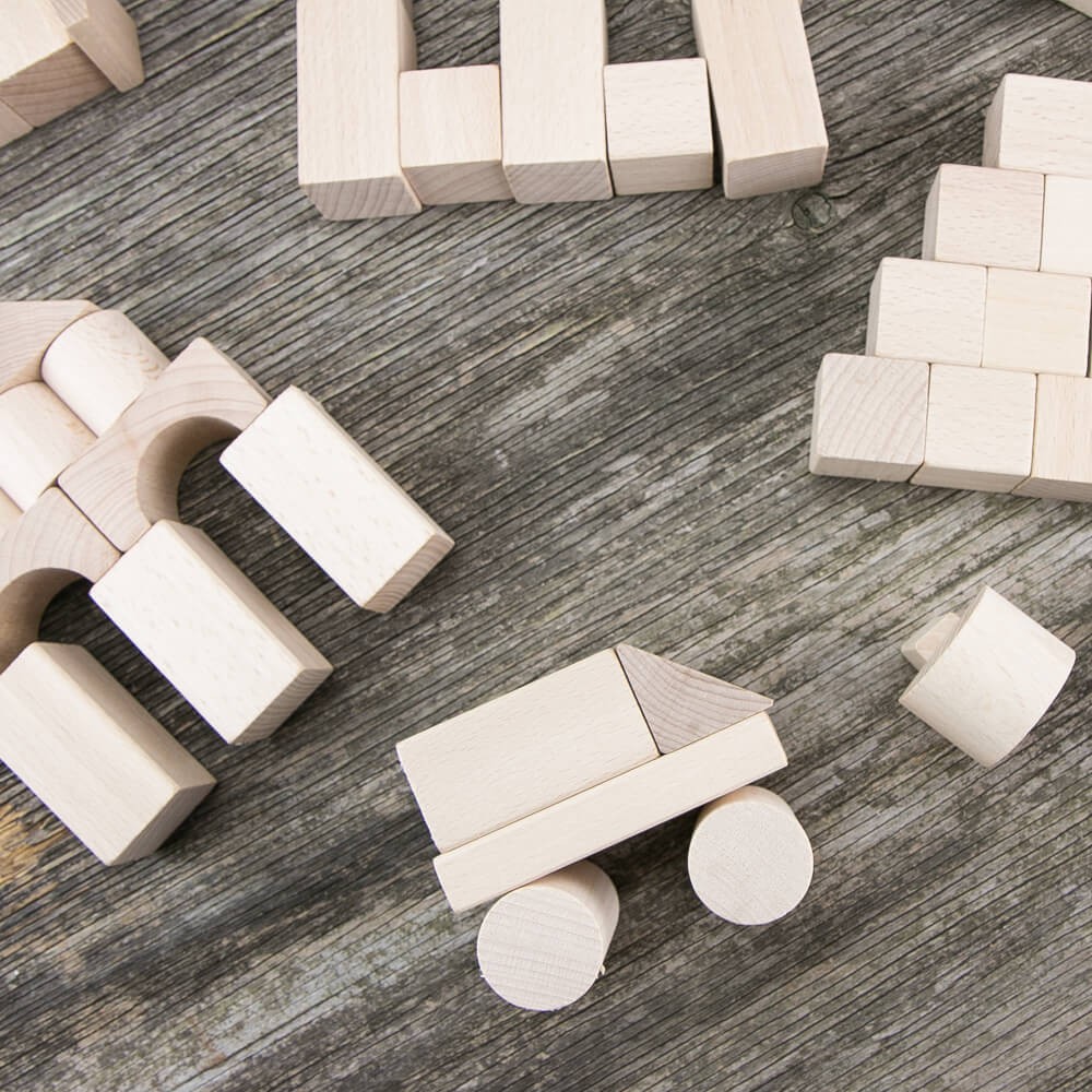 Bewood Wooden Blocks  - Natural 50 pcs. (2)