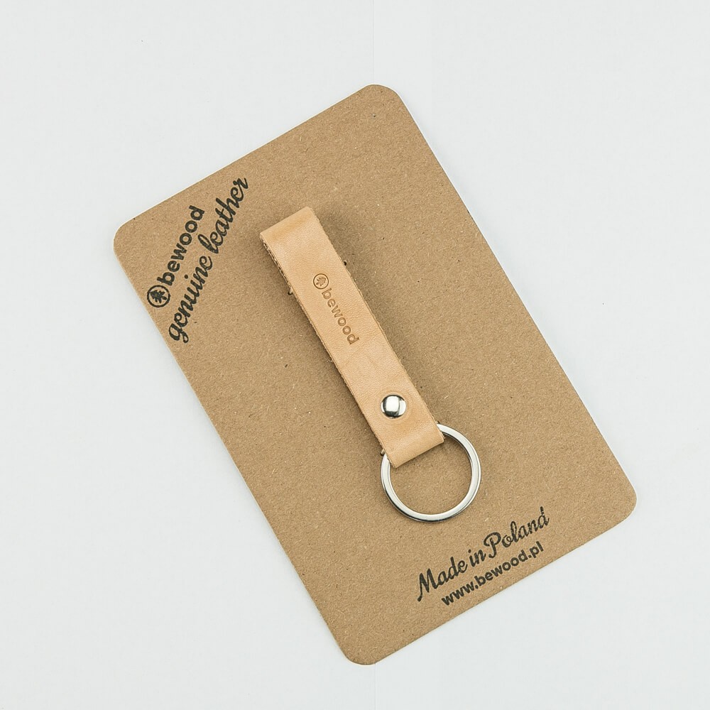 Skórzany Brelok - Basic - Genuine Leather - Naturalny (4)