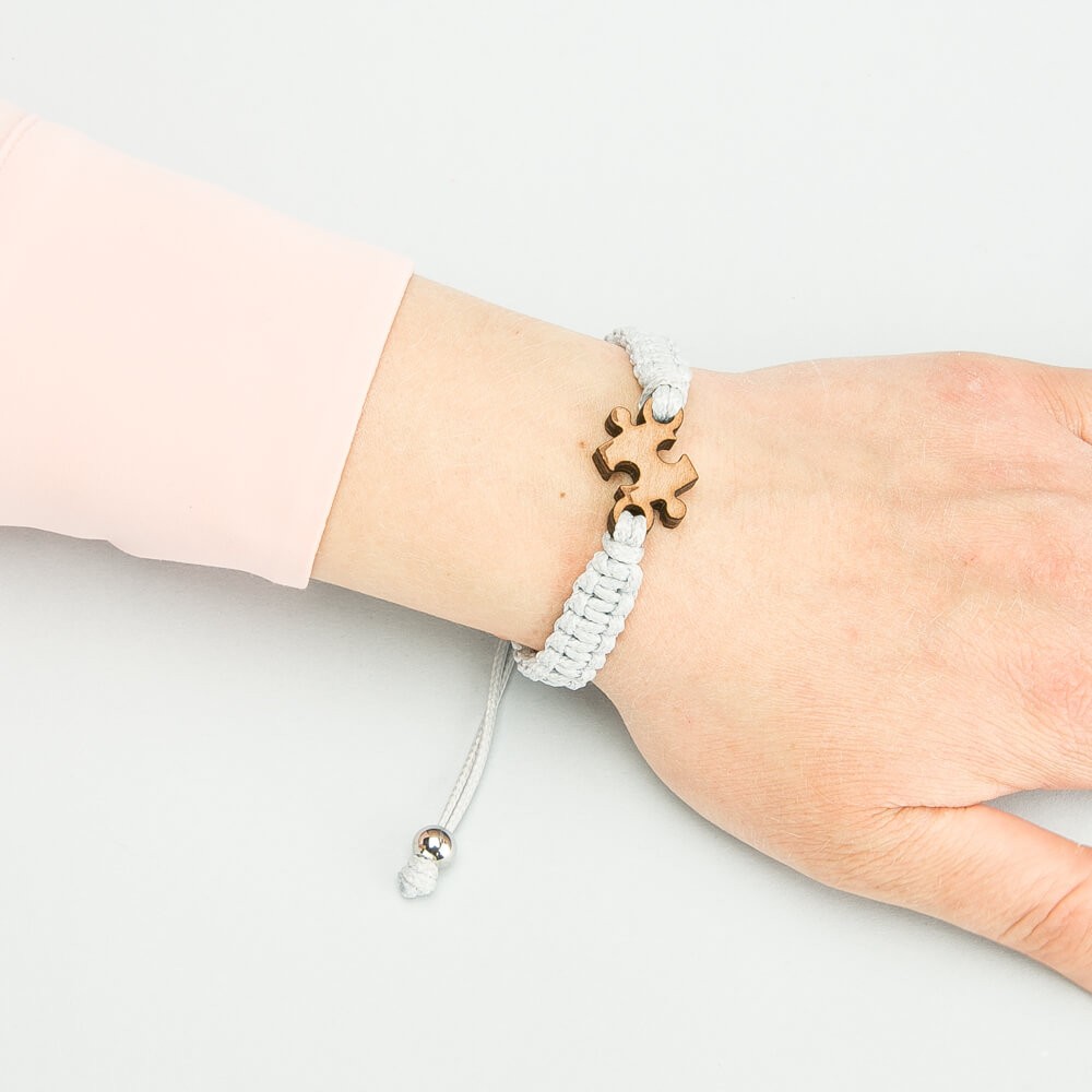 Wooden Bracelet Lady Puzzel Anigre Cotton (3)