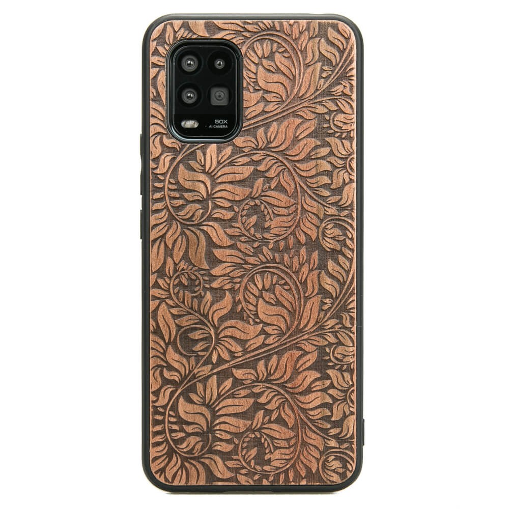 Drewniane Etui Xiaomi Mi 10 Lite LIŚCIE JABŁOŃ (1)