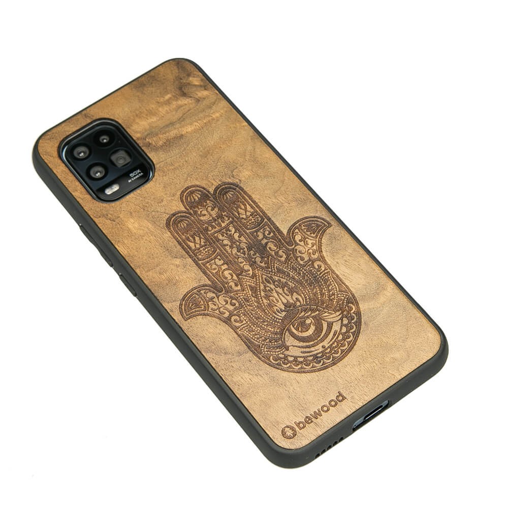 Drewniane Etui Xiaomi Mi 10 Lite HAMSA IMBUIA (2)