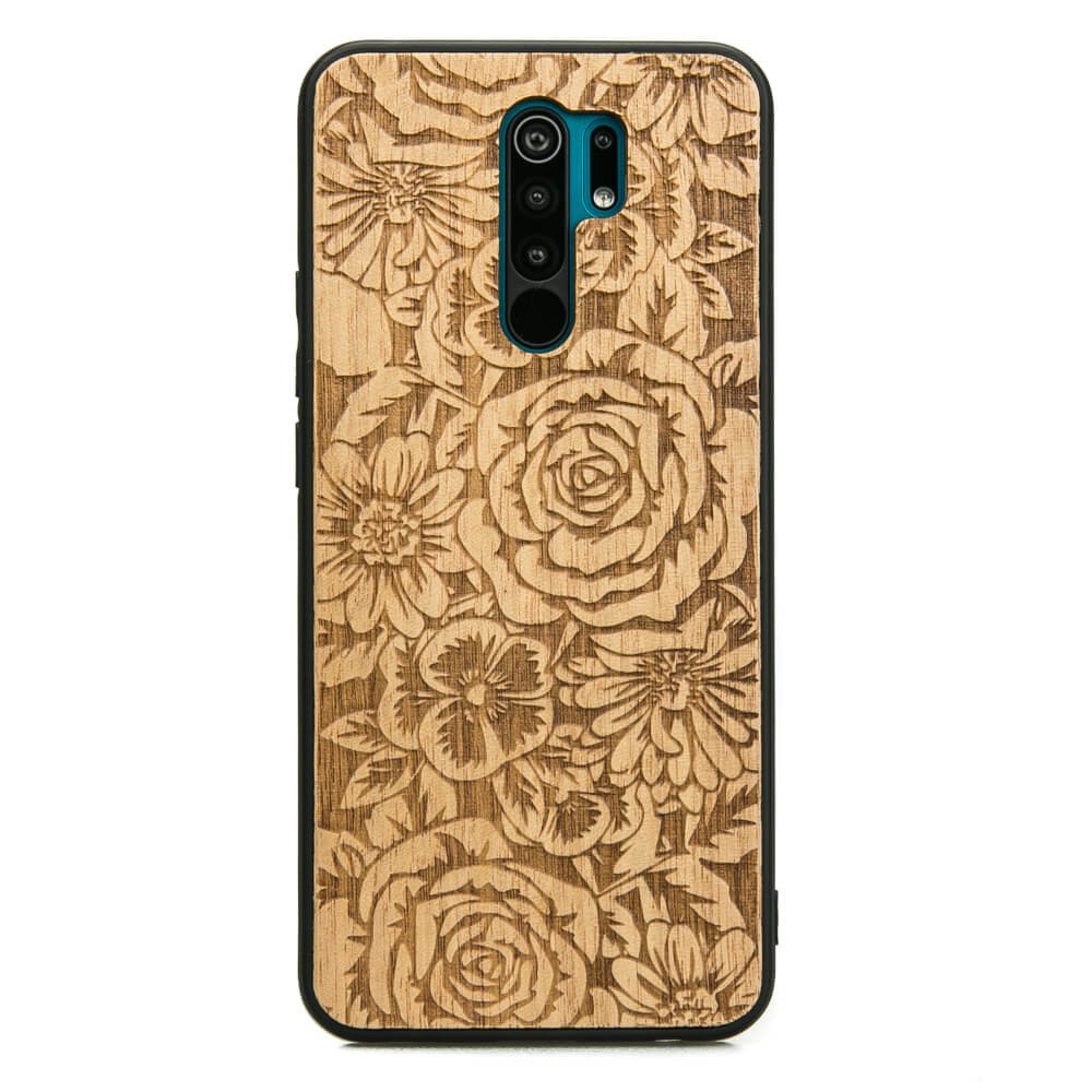 Drewniane Etui Xiaomi Redmi 9 RÓŻE ANIEGRE (1)