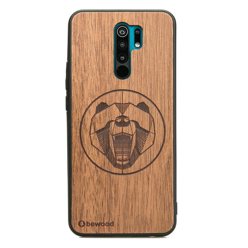 Drewniane Etui Xiaomi Redmi 9 NIEDŹWIEDŹ MERBAU (1)