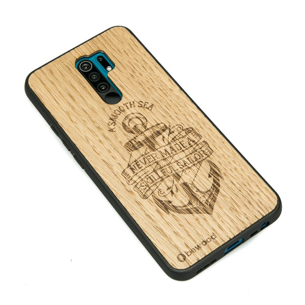Drewniane Etui Xiaomi Redmi 9 KOTWICA DĄB (2)