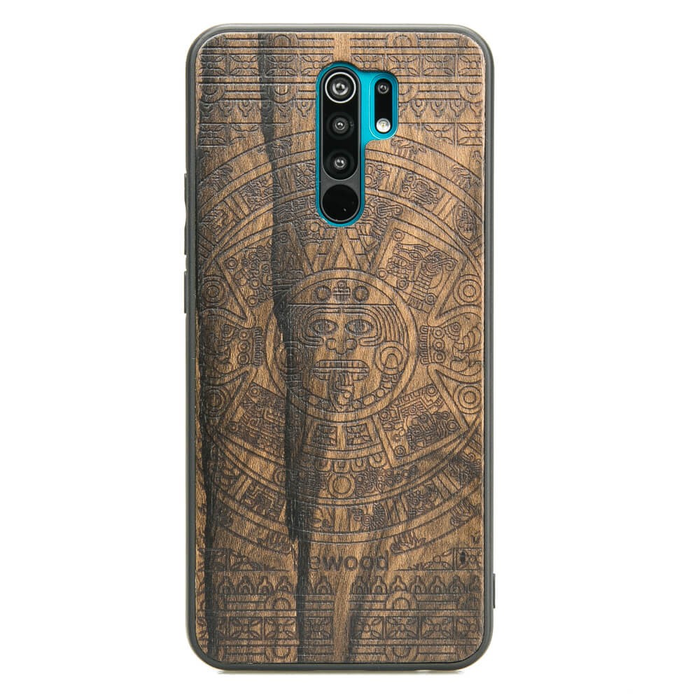 Xiaomi Redmi 9 Aztec Calendar Ziricote Wood Case (1)
