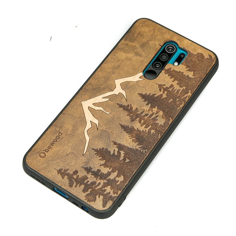 Drewniane Etui Xiaomi Redmi 9 GÓRY IMBUIA (2)