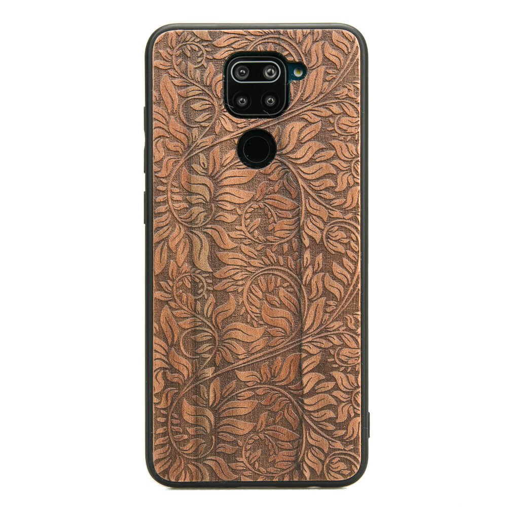 Drewniane Etui Xiaomi Redmi Note 9 LIŚCIE JABŁOŃ (1)