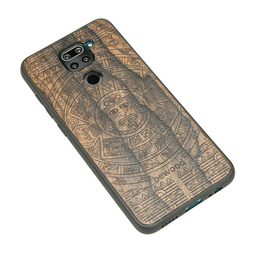Xiaomi Redmi Note 9 Aztec Calendar Ziricote Wood Case (2)