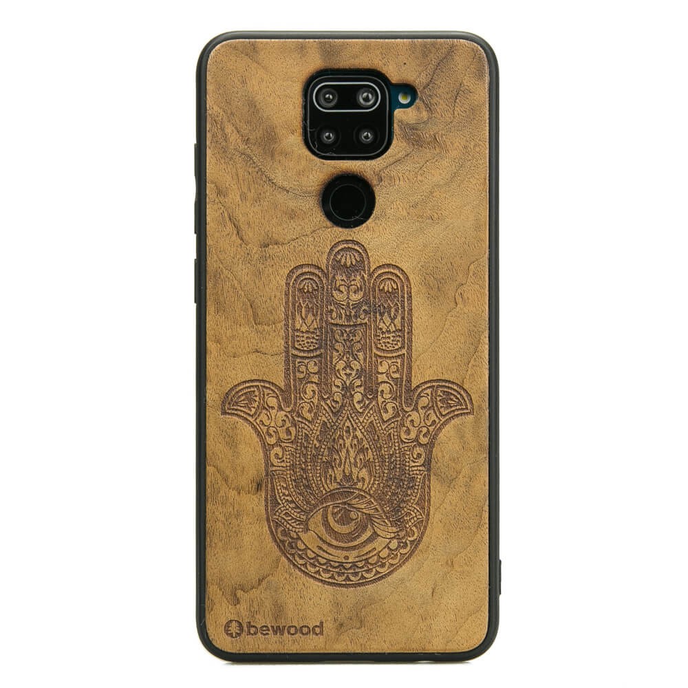 Drewniane Etui Xiaomi Redmi Note 9 HAMSA IMBUIA (1)