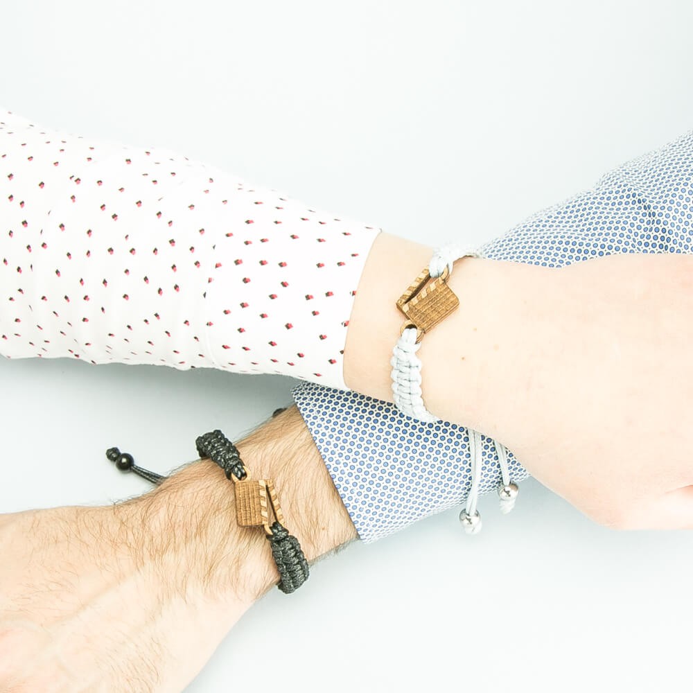 Wooden Bracelet Film Slate Anigre Cotton (3)