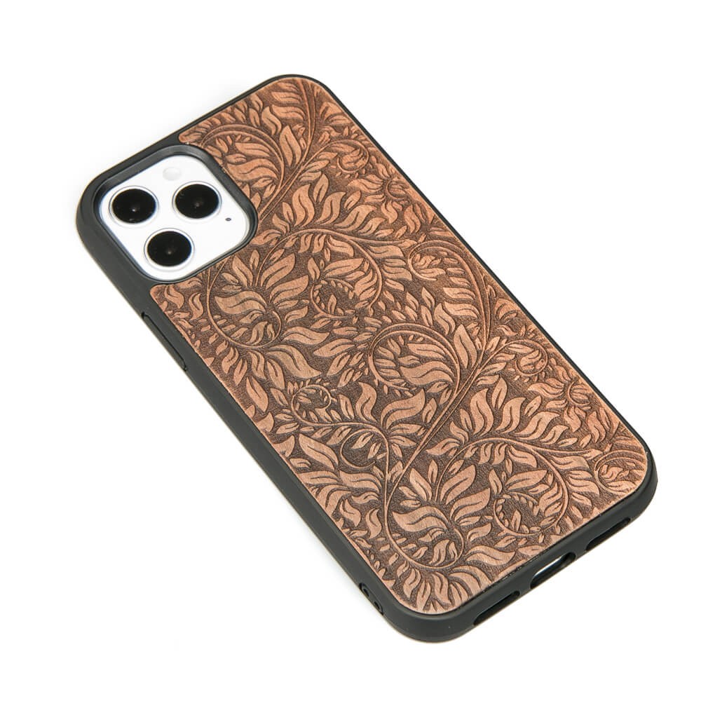 Drewniane Etui na iPhone 12 / 12 Pro LIŚCIE JABŁOŃ (2)