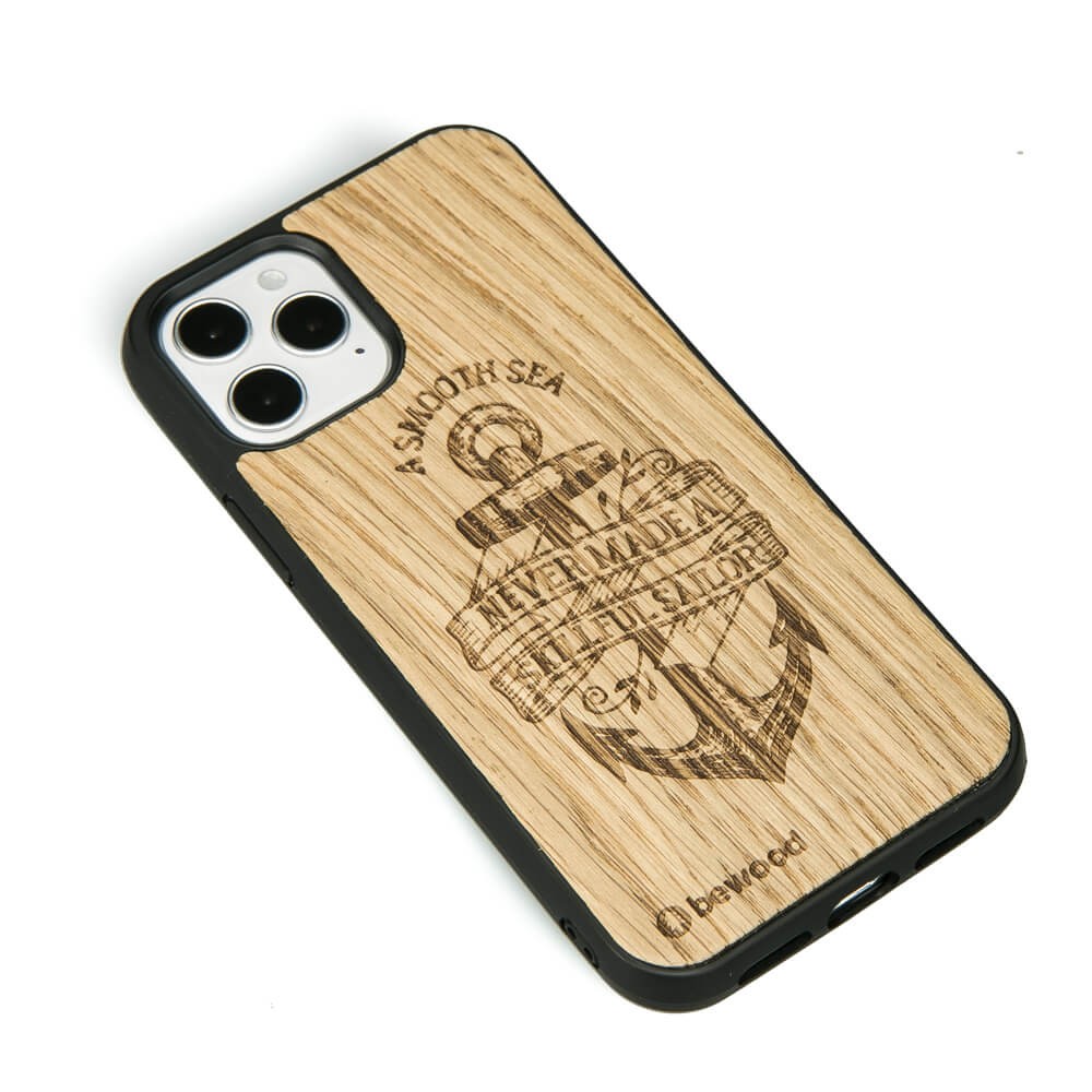 Drewniane Etui na iPhone 12 / 12 Pro KOTWICA DĄB (2)