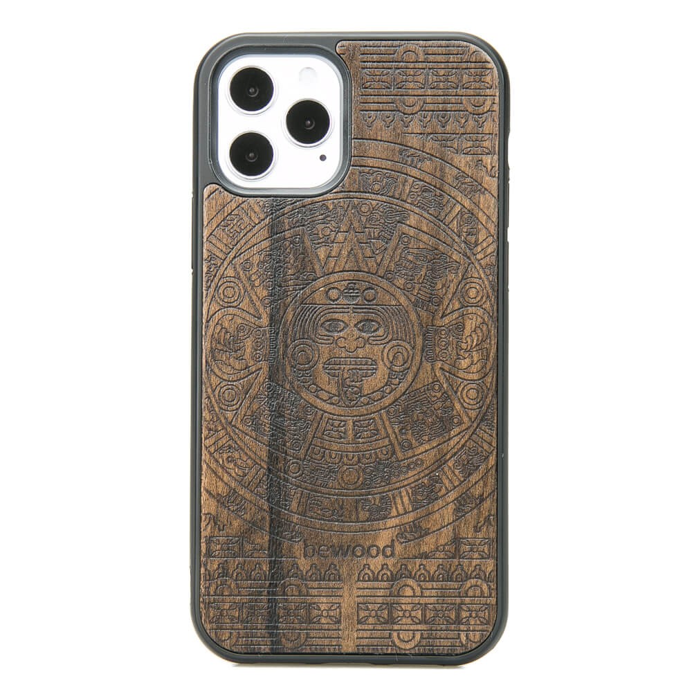 Drewniane Etui na iPhone 12 / 12 Pro KALENDARZ AZTECKI ZIRICOTE (1)