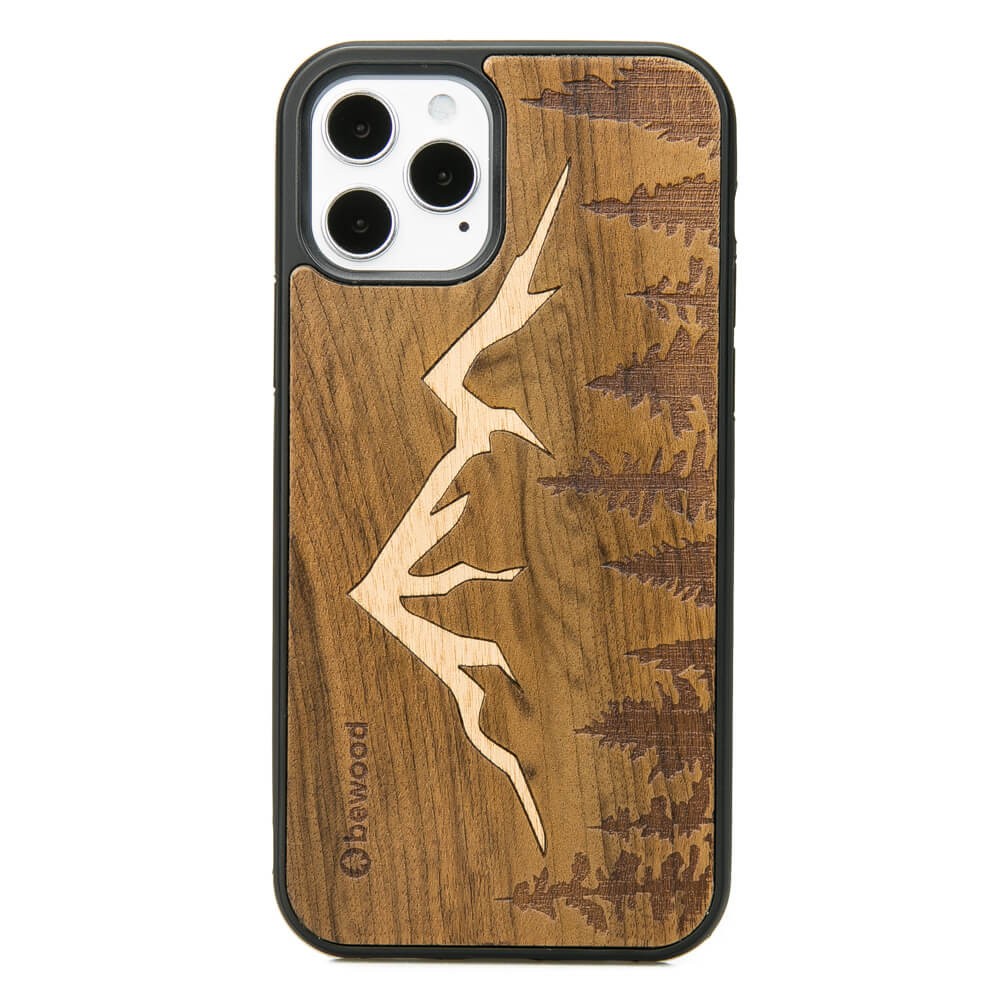 Drewniane Etui na iPhone 12 / 12 Pro GÓRY IMBUIA (1)