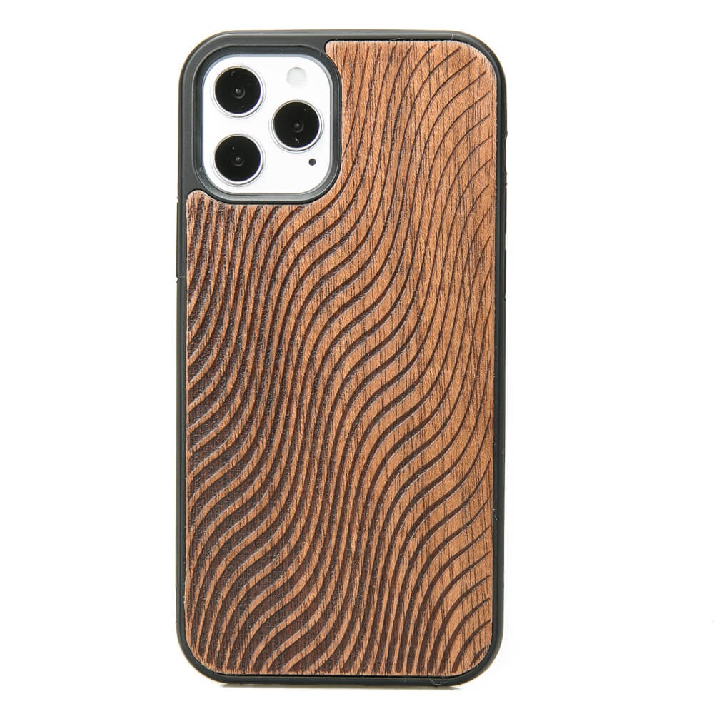 Apple iPhone 12 / 12 Pro Waves Merbau Wood Case (1)