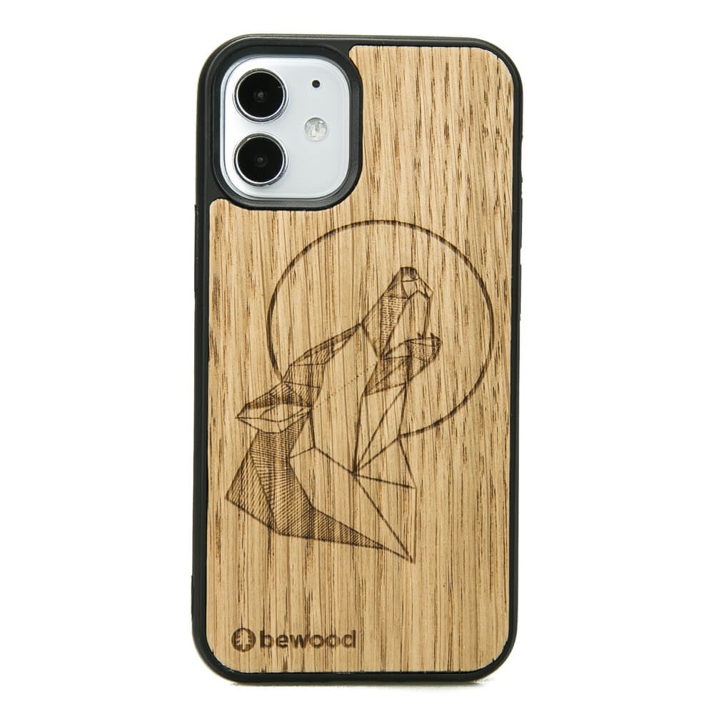 Drewniane Etui na iPhone 12 Mini WILK DĄB (1)