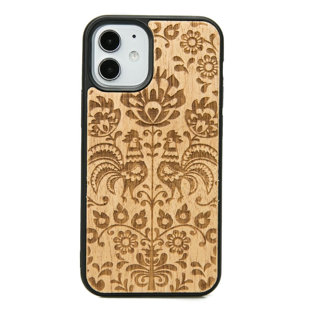 Drewniane Etui na iPhone 12 Mini POLSKI FOLK ANIEGRE (1)