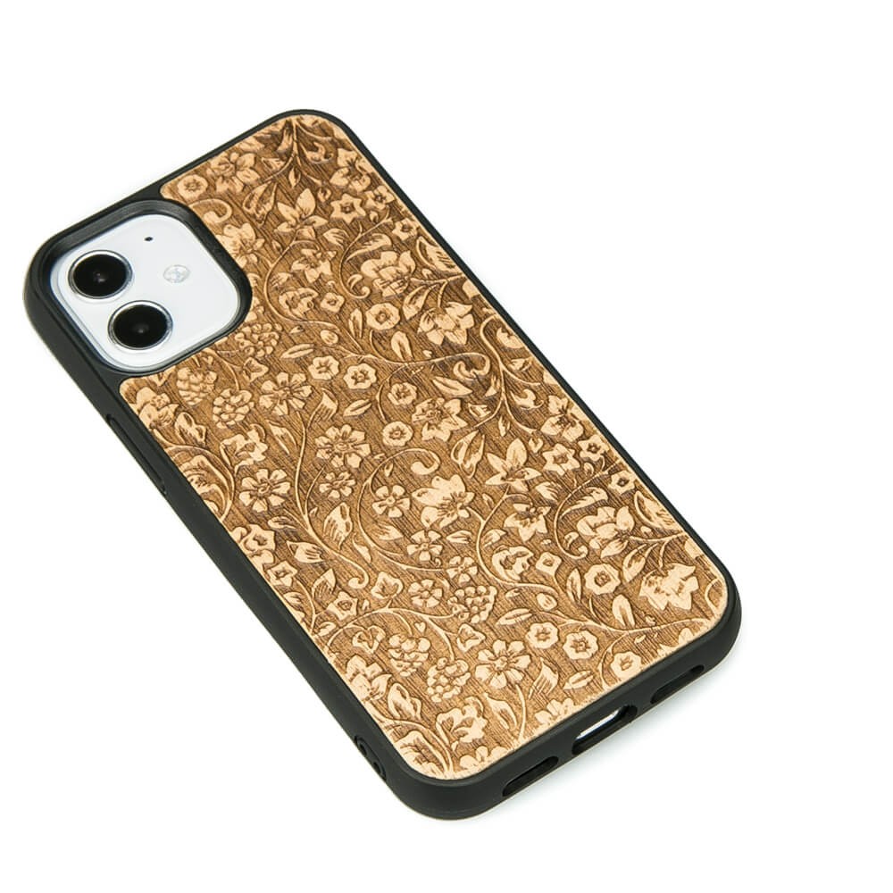 Drewniane Etui na iPhone 12 Mini KWIATY POLNE ANIEGRE (2)