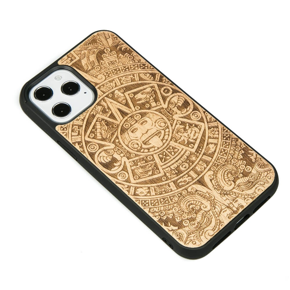 Drewniane Etui na iPhone 12 Pro Max KALENDARZ AZTECKI ANIEGRE (2)