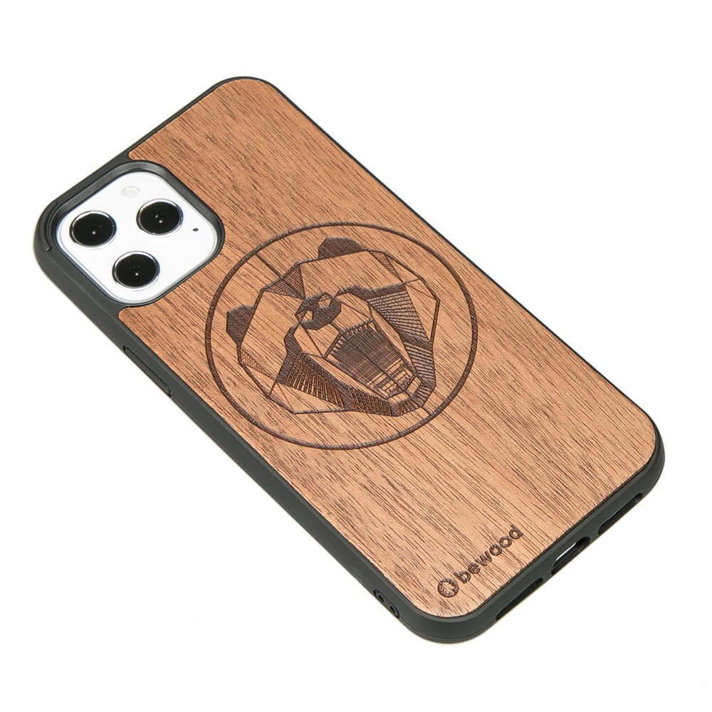 Drewniane Etui na iPhone 12 Pro Max NIEDŹWIEDŹ MERBAU (2)