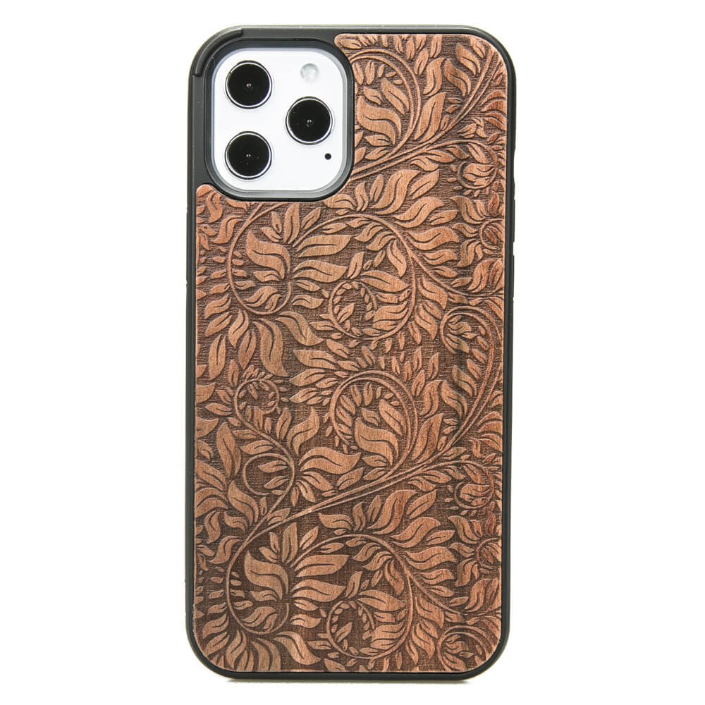 Drewniane Etui na iPhone 12 Pro Max LIŚCIE JABŁOŃ (1)