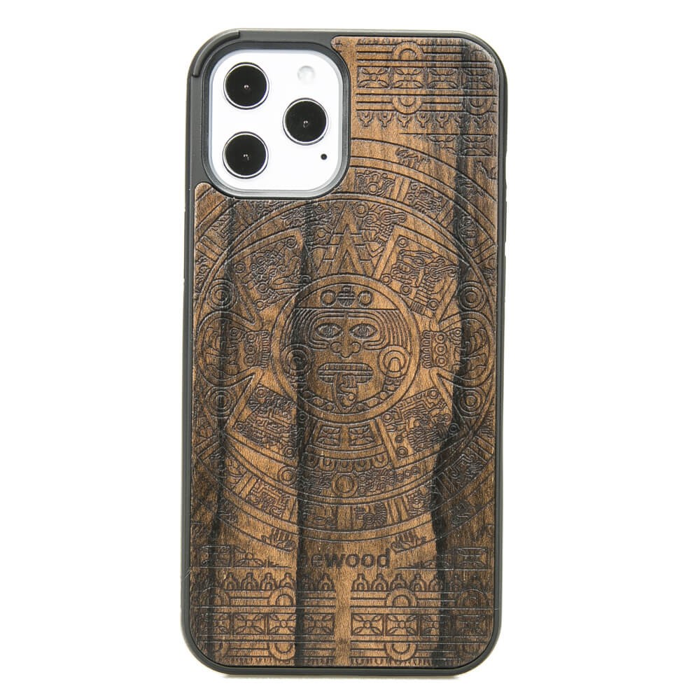 Apple iPhone 12 Pro Max Aztec Calendar Ziricote Wood Case (1)