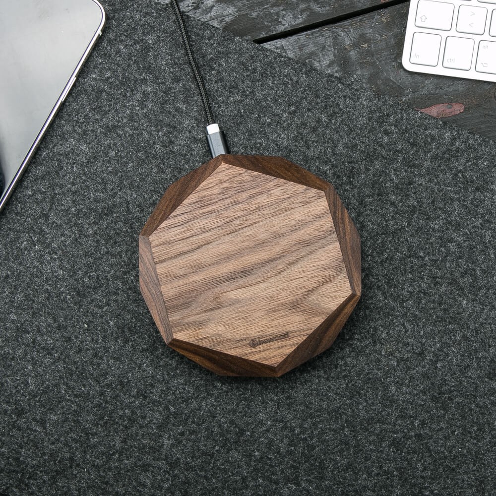 Ładowarka indukcyjna Bewood Geometryczna QI 15W Orzech (8)