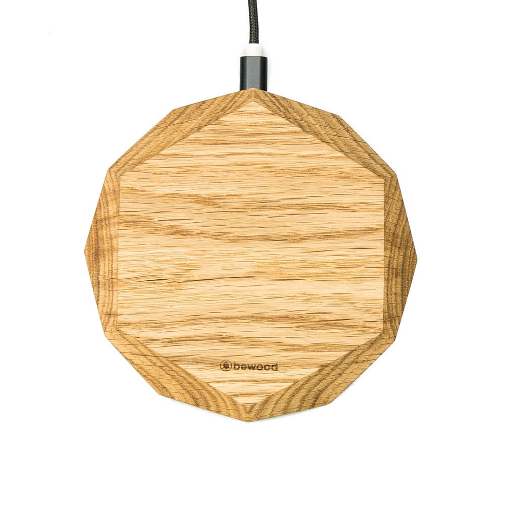 Ładowarka indukcyjna Bewood Geometryczna QI 15W Dąb (7)