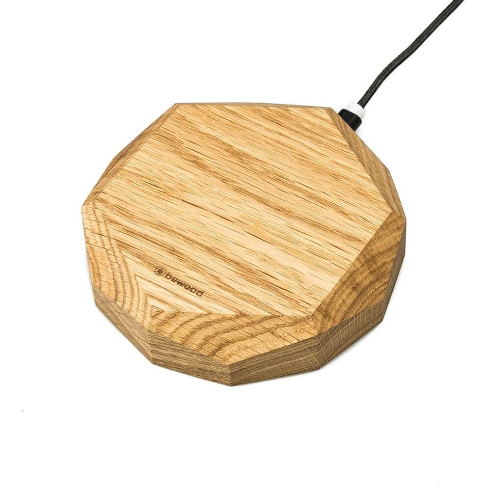 Ładowarka indukcyjna Bewood Geometryczna QI 15W Dąb (10)
