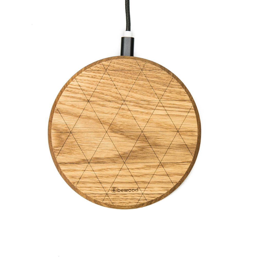 Ładowarka indukcyjna Bewood Slim Circle QI 15W Dąb (7)
