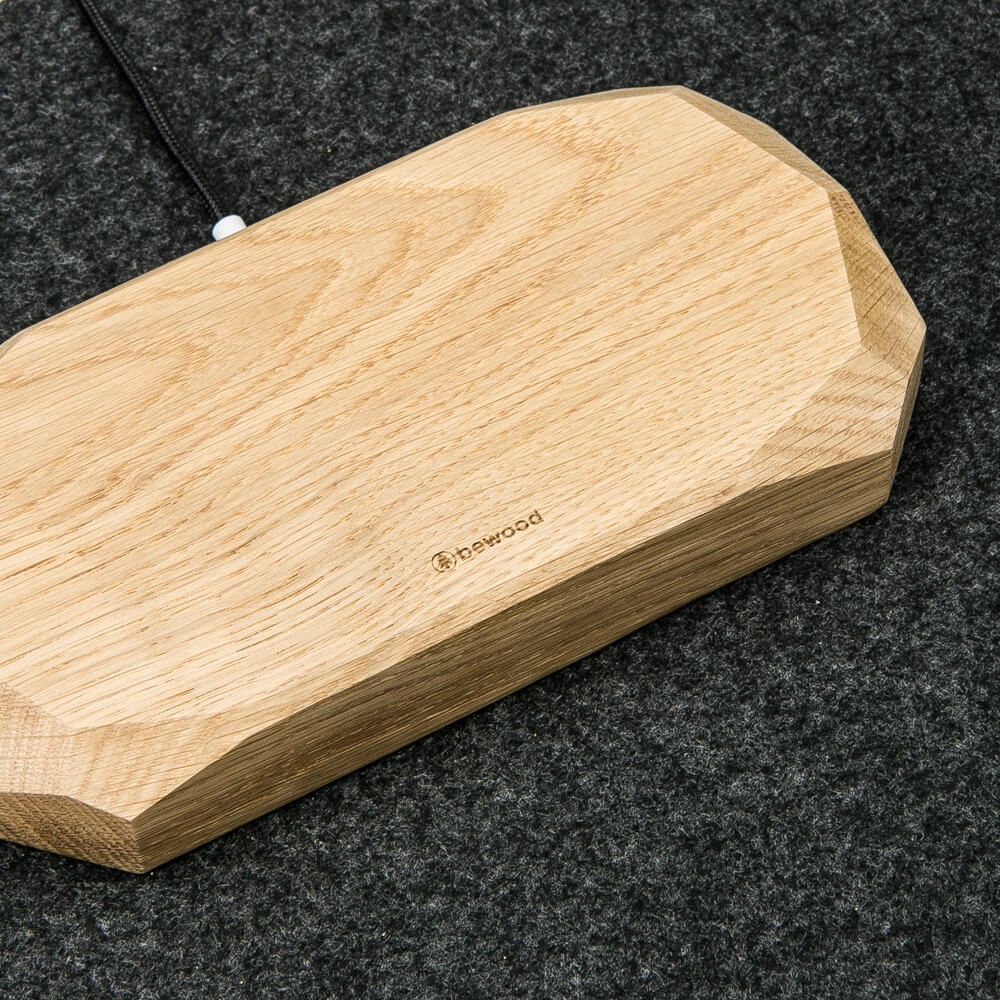 Ładowarka indukcyjna Podwójna Bewood Double QI 15W Dąb (9)