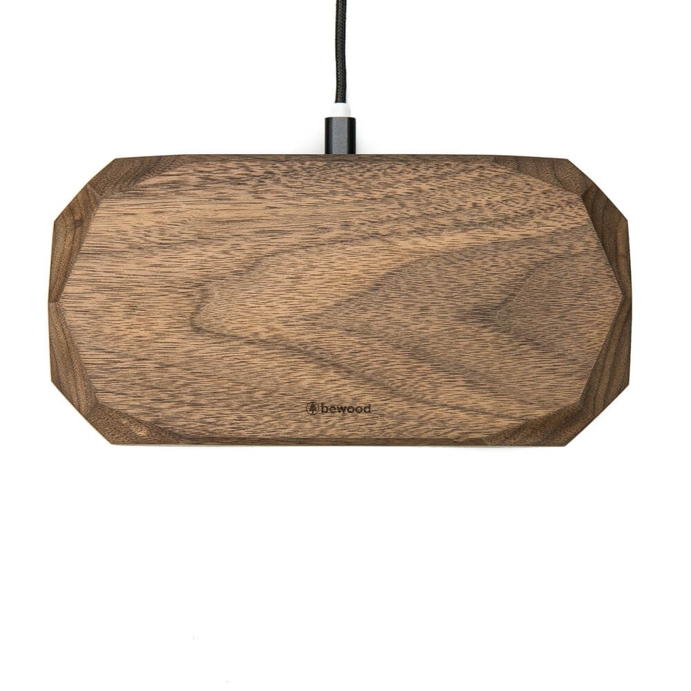 Wireless Charger Bewood Double QI 10W Walnut (4)