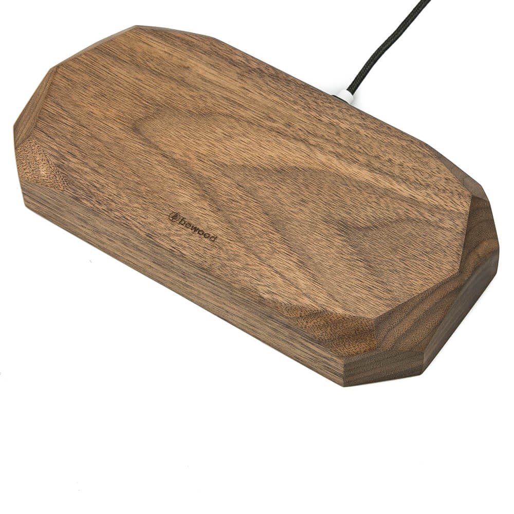 Wireless Charger Bewood Double QI 10W Walnut (7)