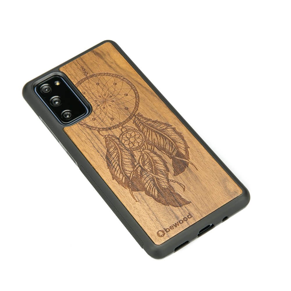 Drewniane Etui na Samsung Galaxy S20 FE ŁAPACZ SNÓW IMBUIA (2)