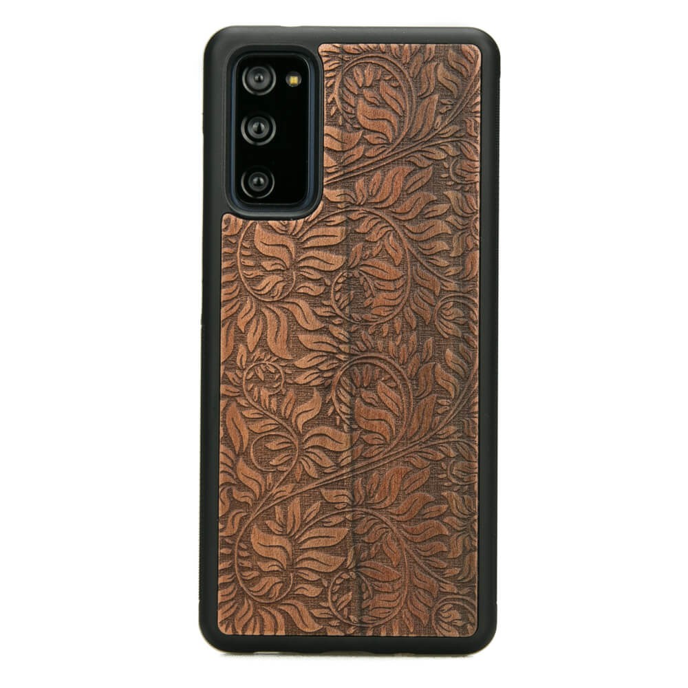 Drewniane Etui na Samsung Galaxy S20 FE LIŚCIE JABŁOŃ (1)