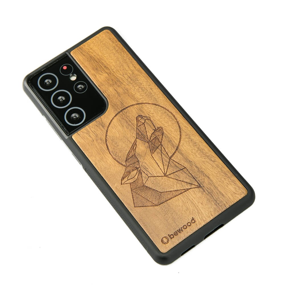 Samsung Galaxy S21 Ultra Wolf Imbuia Wood Case (2)