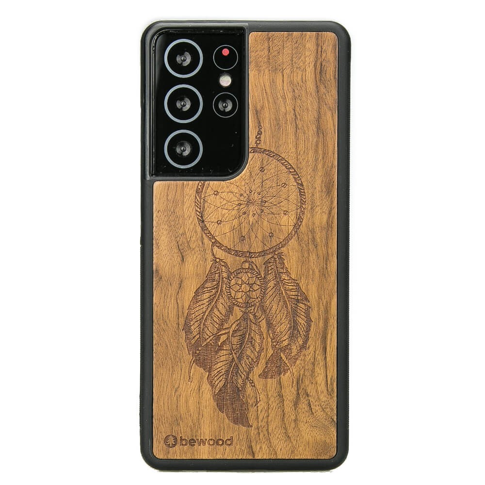 Drewniane Etui na Samsung Galaxy S21 Ultra ŁAPACZ SNÓW IMBUIA (1)