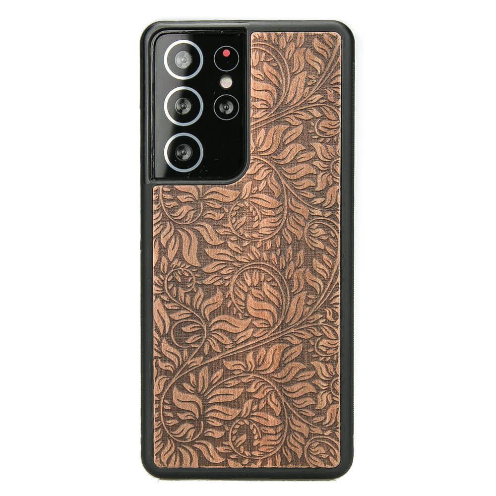 Drewniane Etui na Samsung Galaxy S21 Ultra LIŚCIE JABŁOŃ (1)