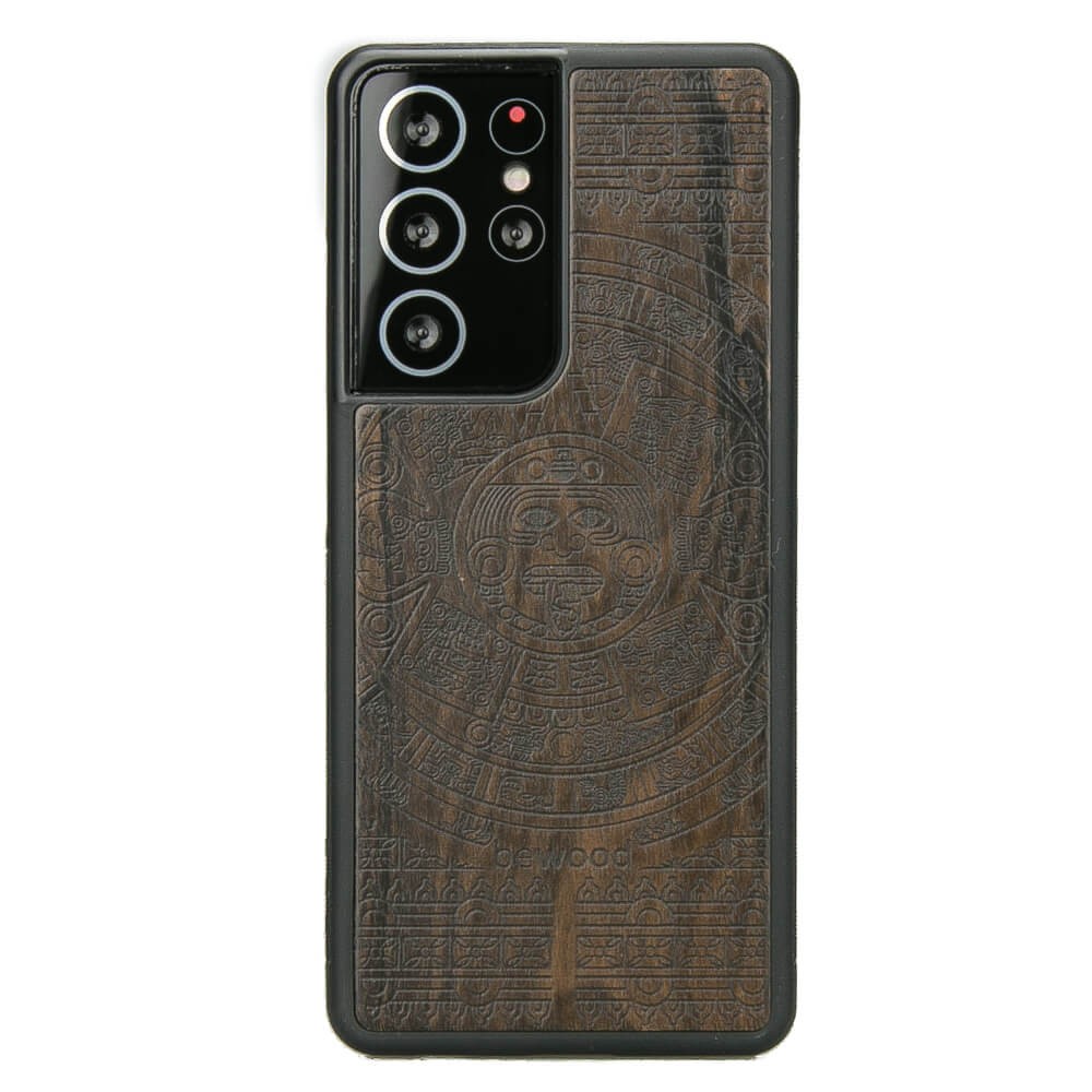 Drewniane Etui na Samsung Galaxy S21 Ultra KALENDARZ AZTECKI ZIRICOTE (1)