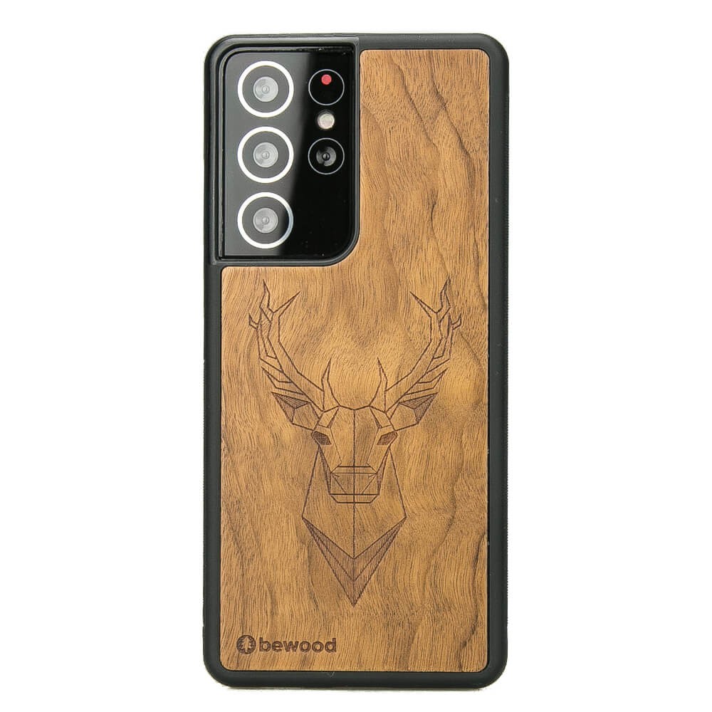Samsung Galaxy S21 Ultra Deer Imbuia Wood Case (1)