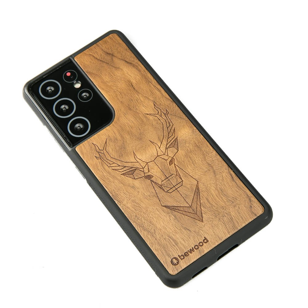 Samsung Galaxy S21 Ultra Deer Imbuia Wood Case (2)