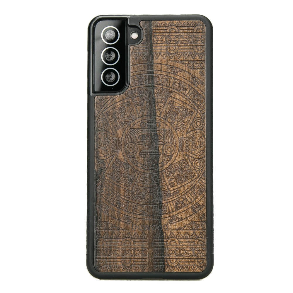 Drewniane Etui na Samsung Galaxy S21 Plus KALENDARZ AZTECKI ZIRICOTE (1)