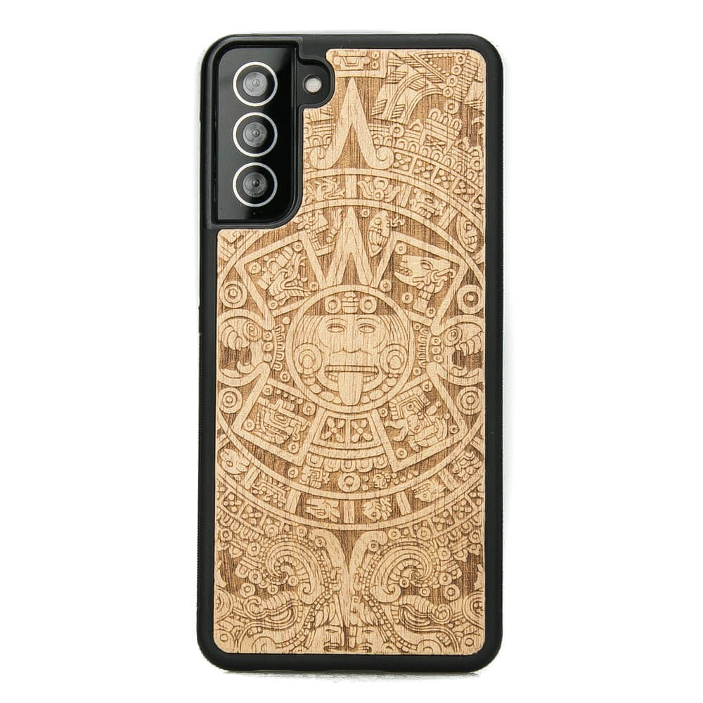 Drewniane Etui na Samsung Galaxy S21 Plus KALENDARZ AZTECKI ANIEGRE (1)