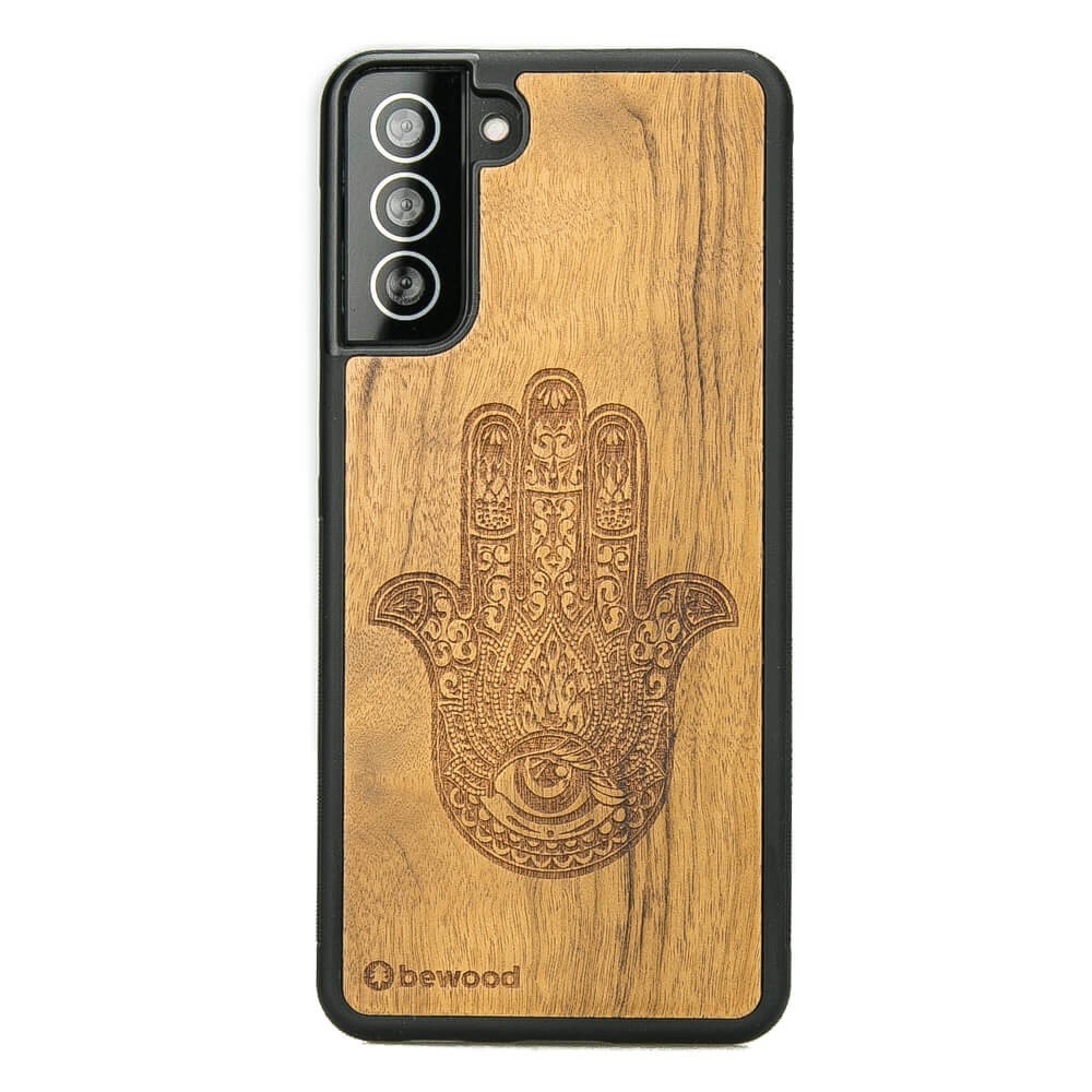 Drewniane Etui na Samsung Galaxy S21 Plus HAMSA IMBUIA (1)