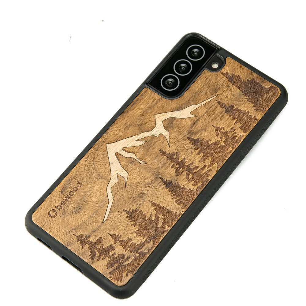 Drewniane Etui na Samsung Galaxy S21 Plus GÓRY IMBUIA (2)
