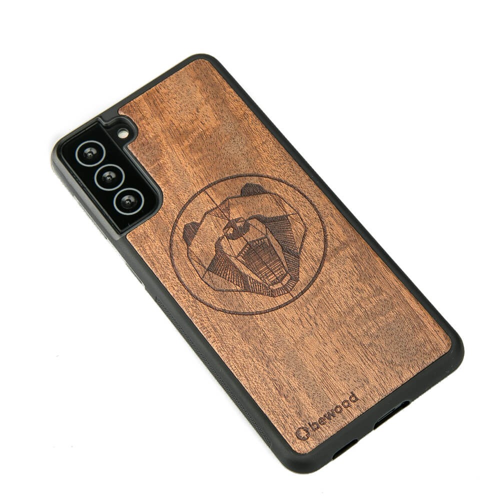 Drewniane Etui na Samsung Galaxy S21 NIEDŹWIEDŹ MERBAU (2)