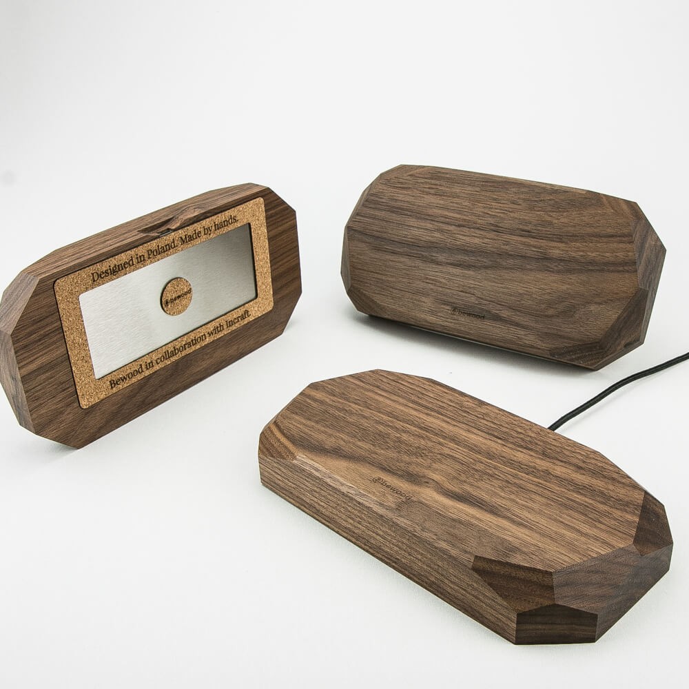 Wireless Charger Bewood Double QI 10W Walnut (3)