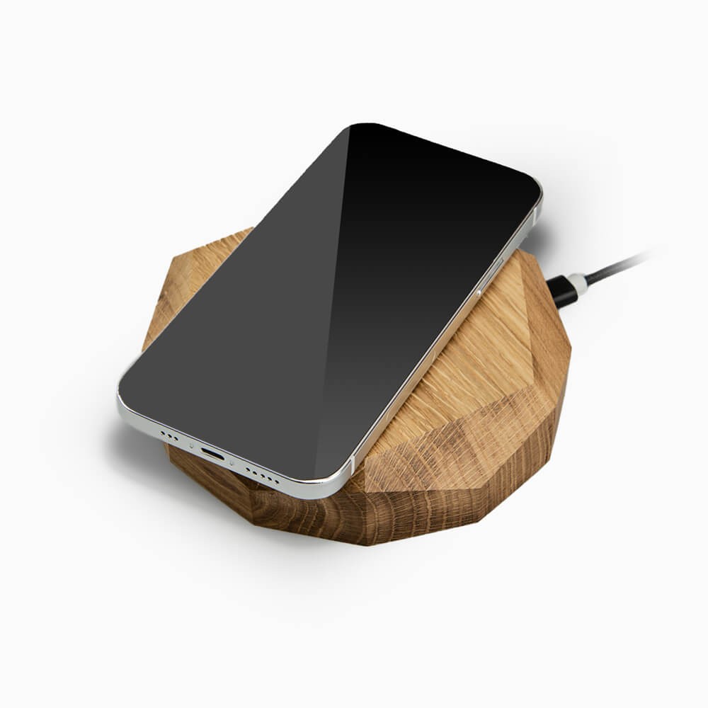 Ładowarka indukcyjna Bewood Geometryczna QI 15W Dąb (1)