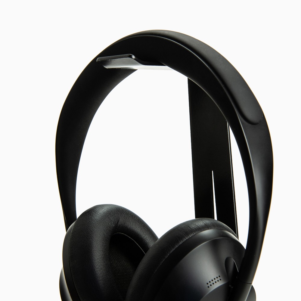 Stojak na słuchawki Bewood z Ładowarką QI 15W - Black - Orzech (11)